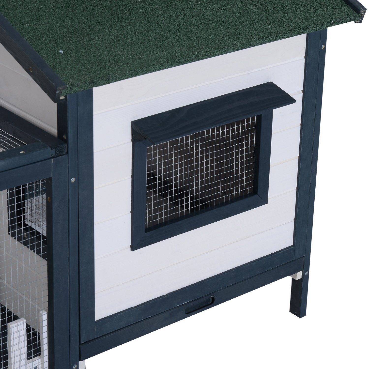 Kleine dierenkooi met buitenren, 151x78x84,5 cm