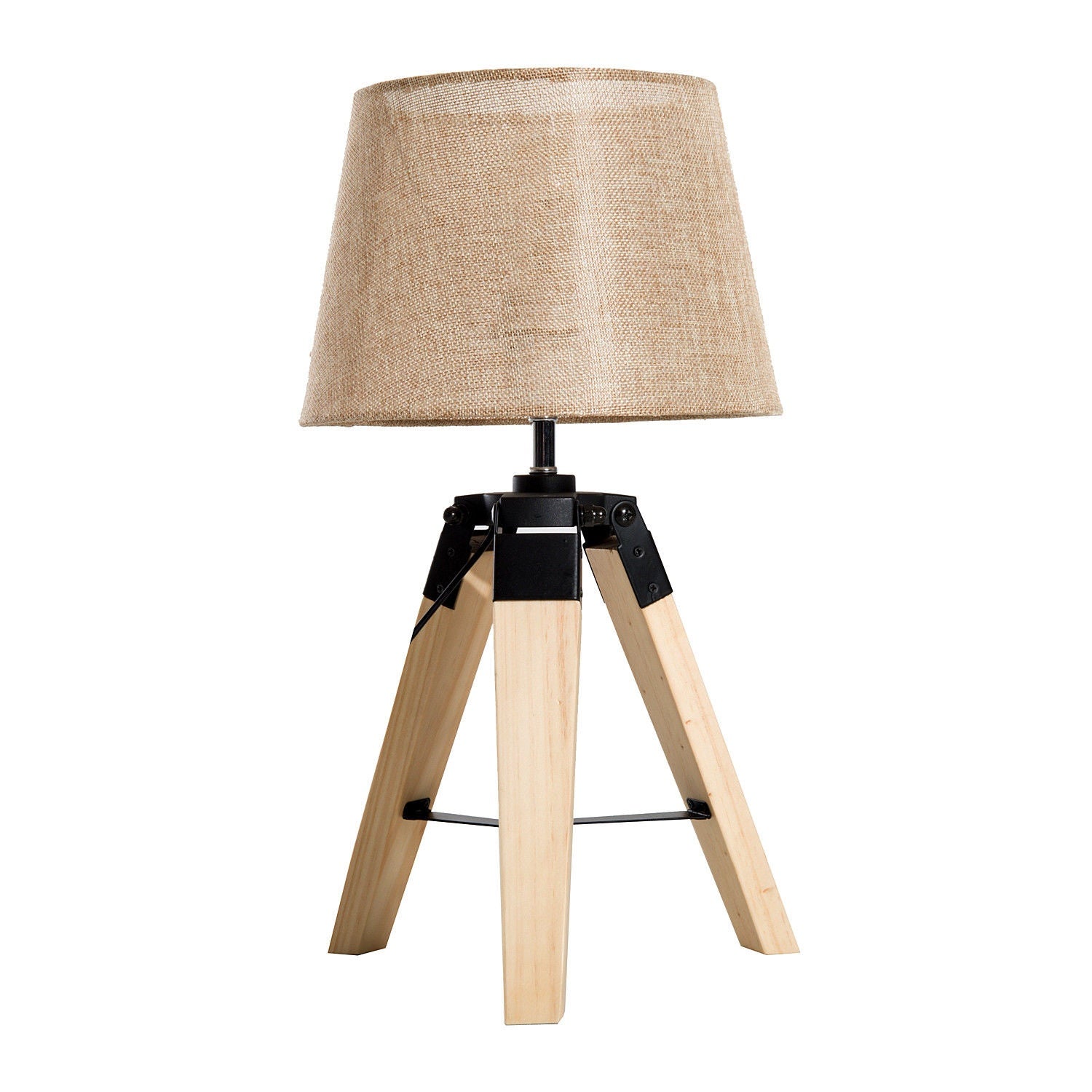 Nachtkastlamp, beige linnenlook, 45 cm