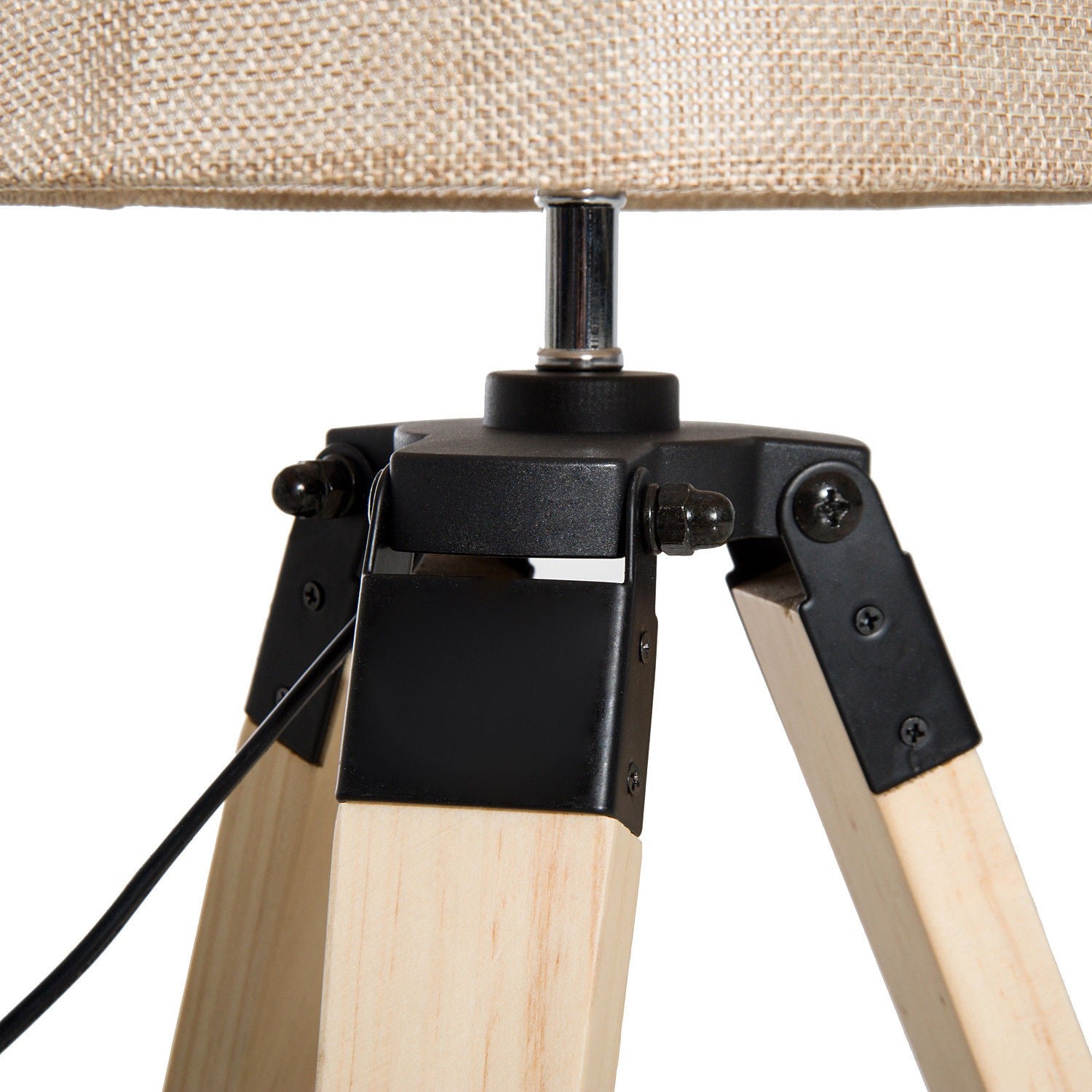 Nachtkastlamp, beige linnenlook, 45 cm