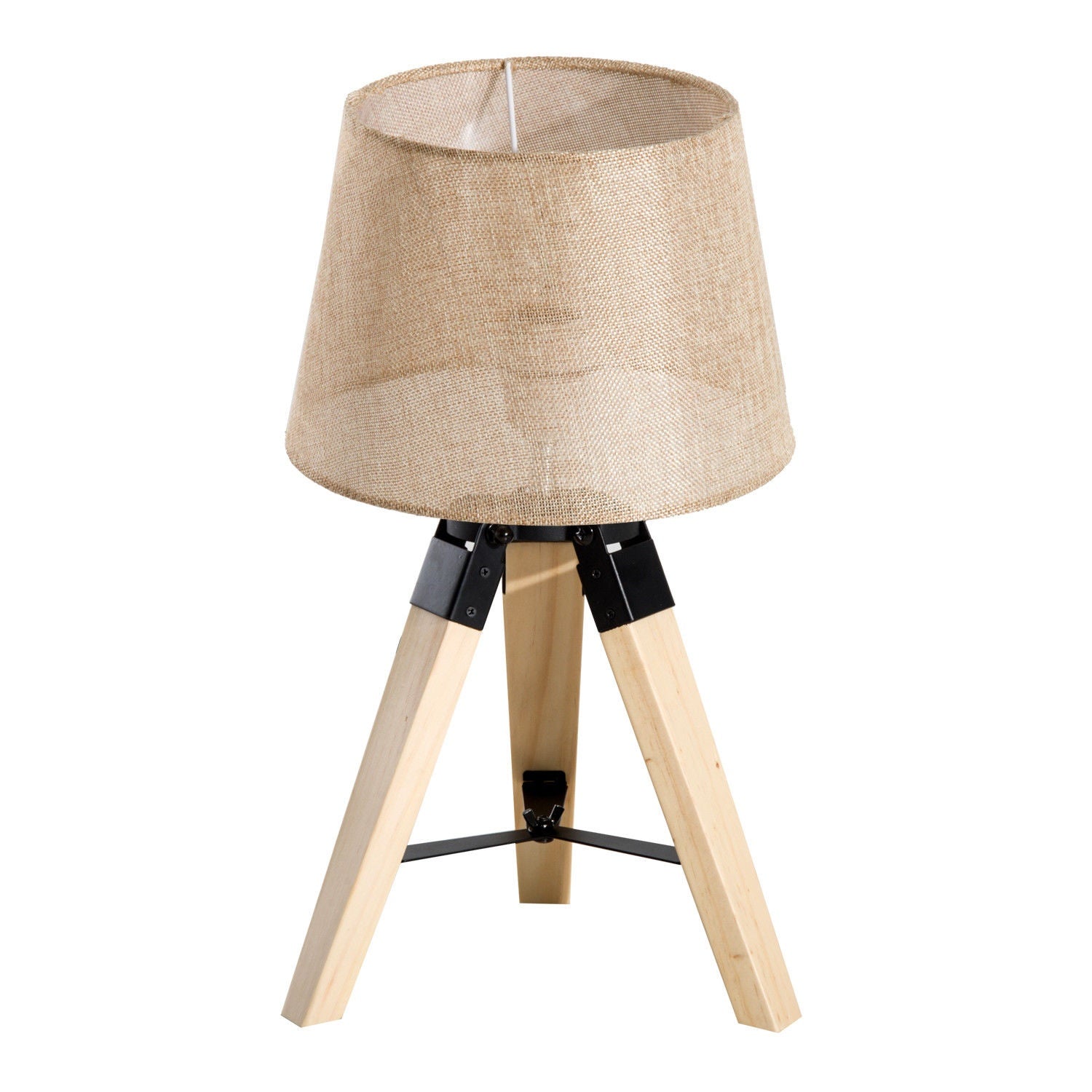 Nachtkastlamp, beige linnenlook, 45 cm