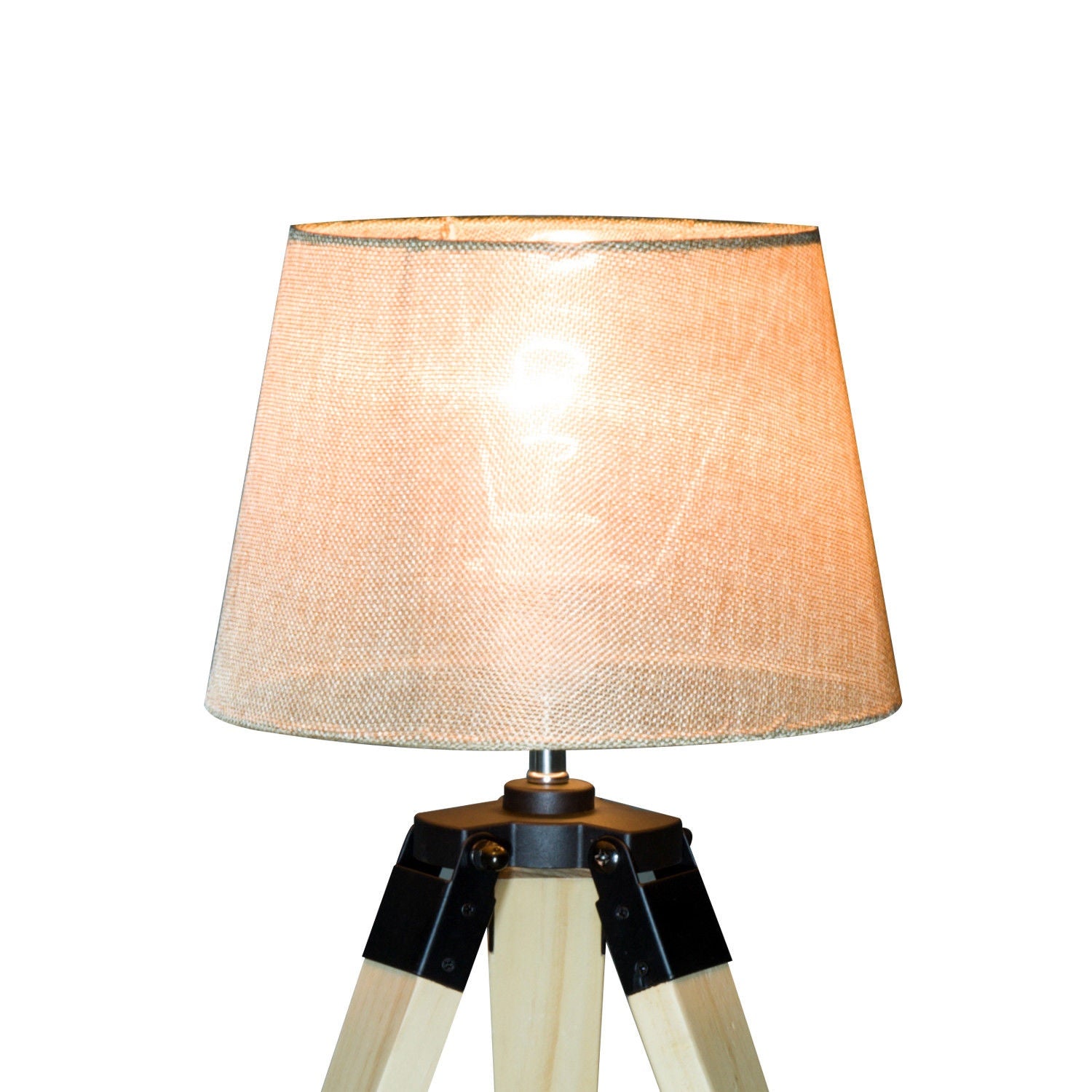 Nachtkastlamp, beige linnenlook, 45 cm