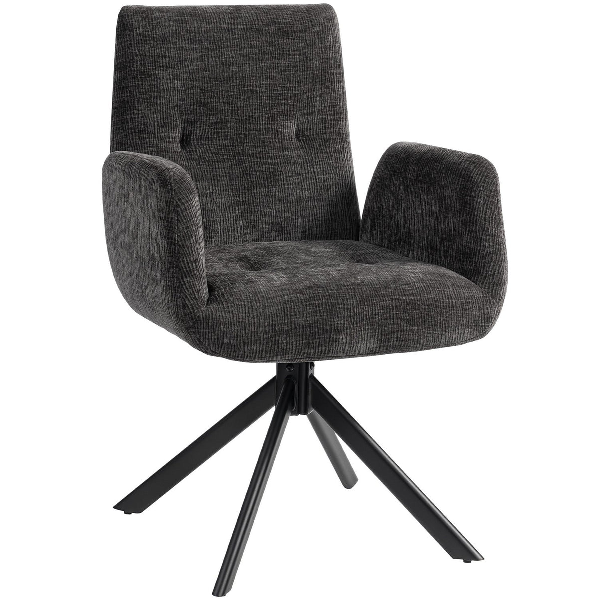 Draaistoel, modern design, zwart, draagvermogen van 120 kg