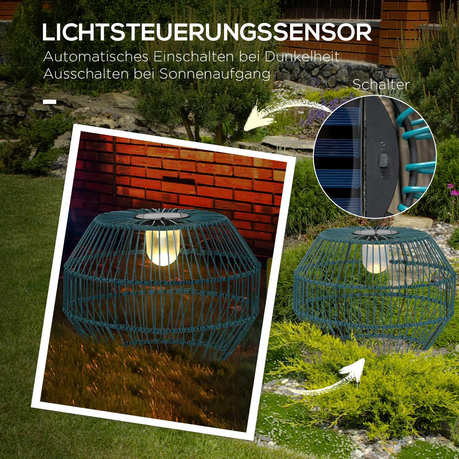 Solar Padverlichting – Waterdichte LED, Automatische Sensor, Balkon
