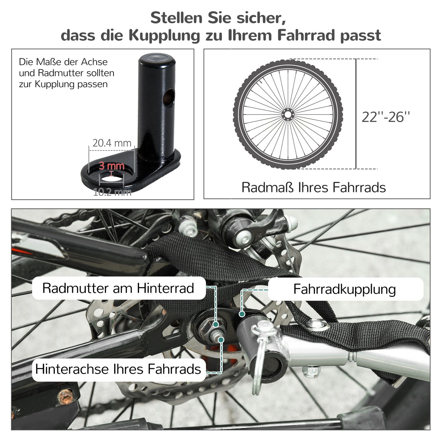 Grote hondenkar jogger, stabiele fietsaanhanger, groen/grijs