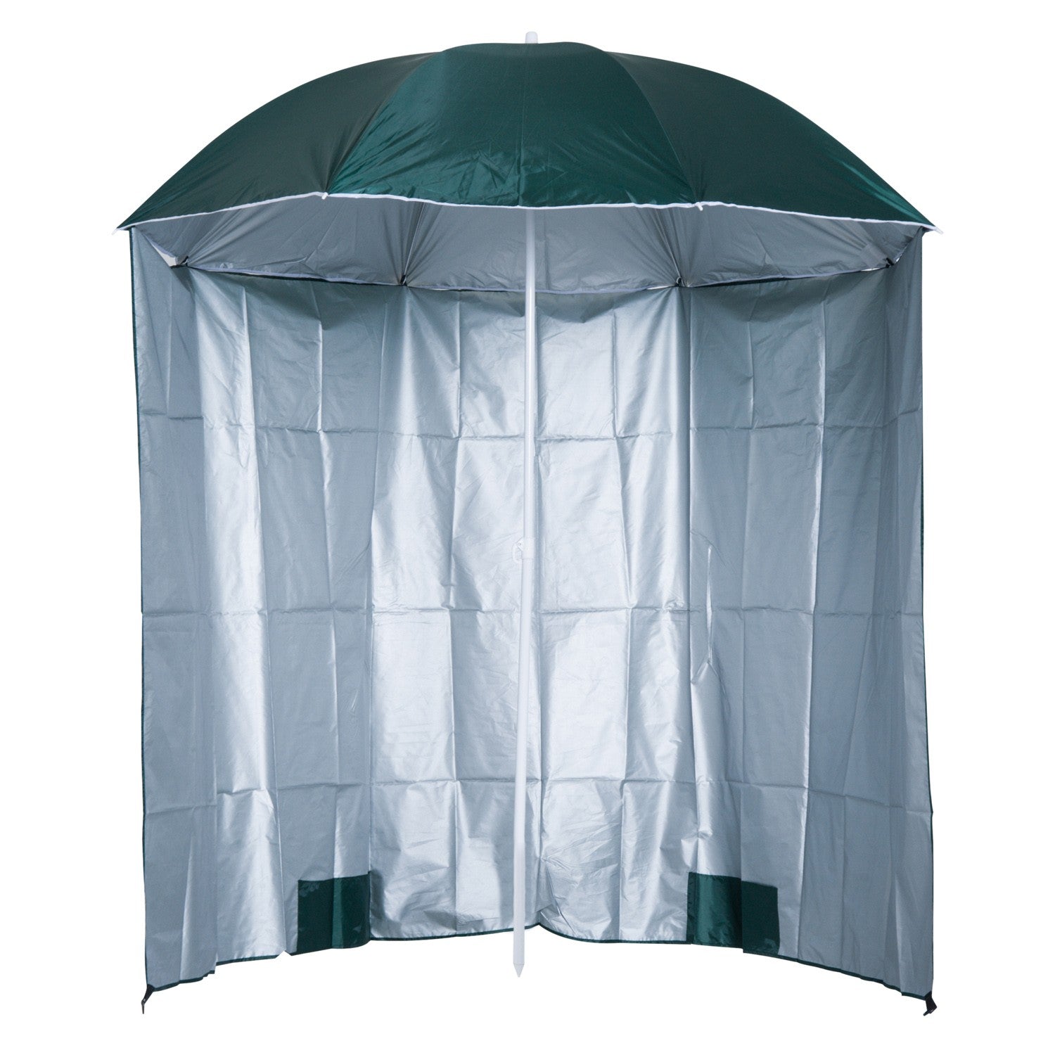 Strandparasol zijwand, donkergroen polyester, 2,2m