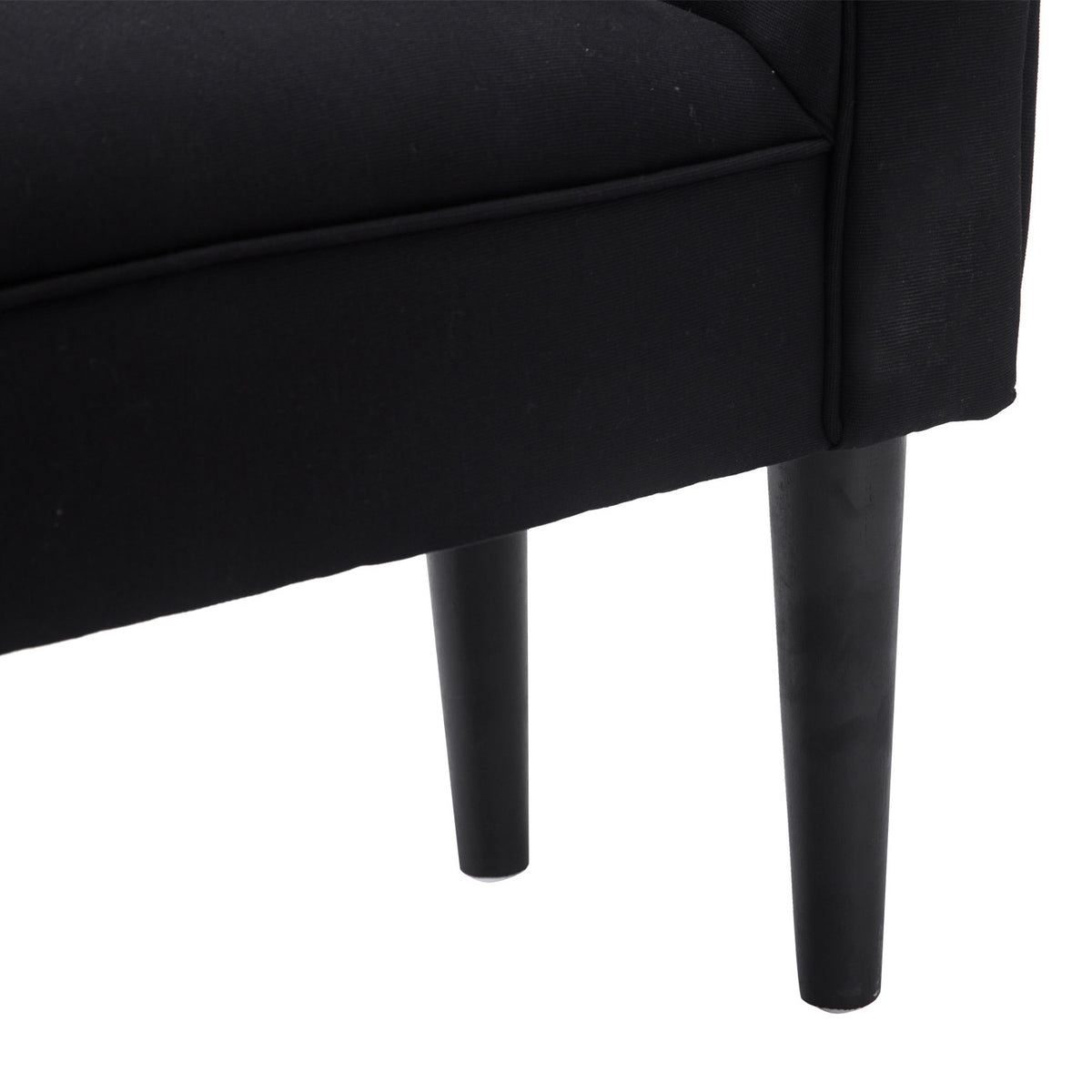 Zwarte gestoffeerde slaapkamerbank – MDF & schuim, 102x31x51 cm
