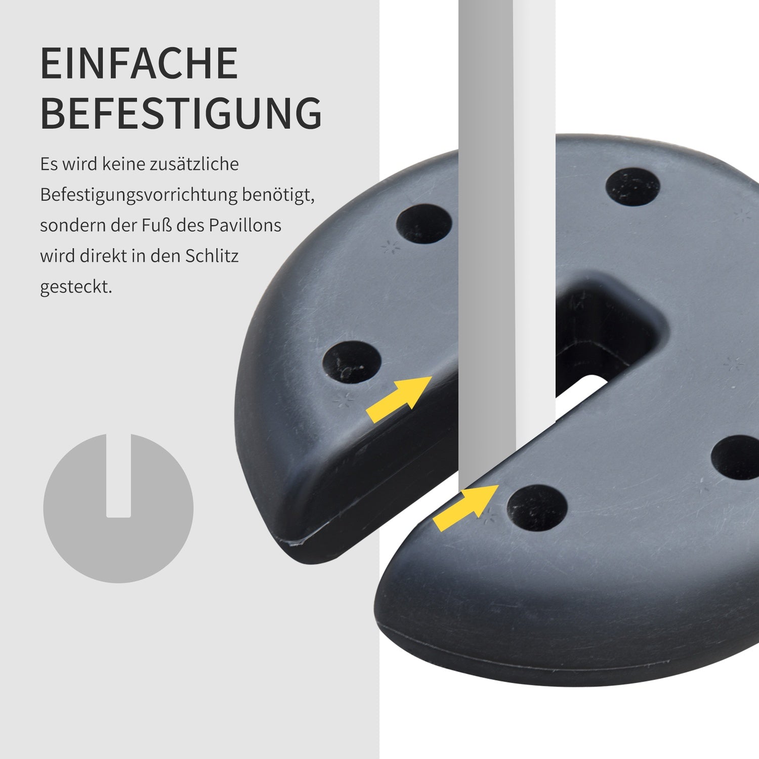 Tentgewichtset, 4-delig, 2,2 kg, veilige paviljoenbasis