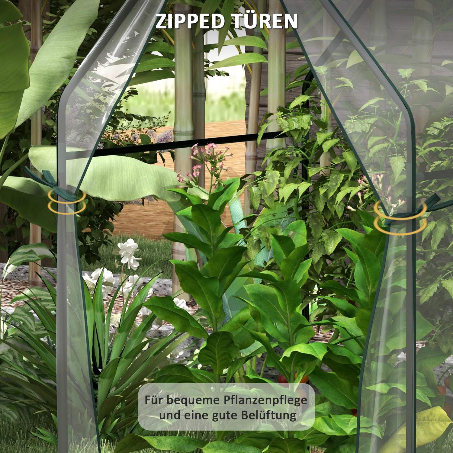 Stalen tuinbed met handschoenen, groen, 125x47x40cm