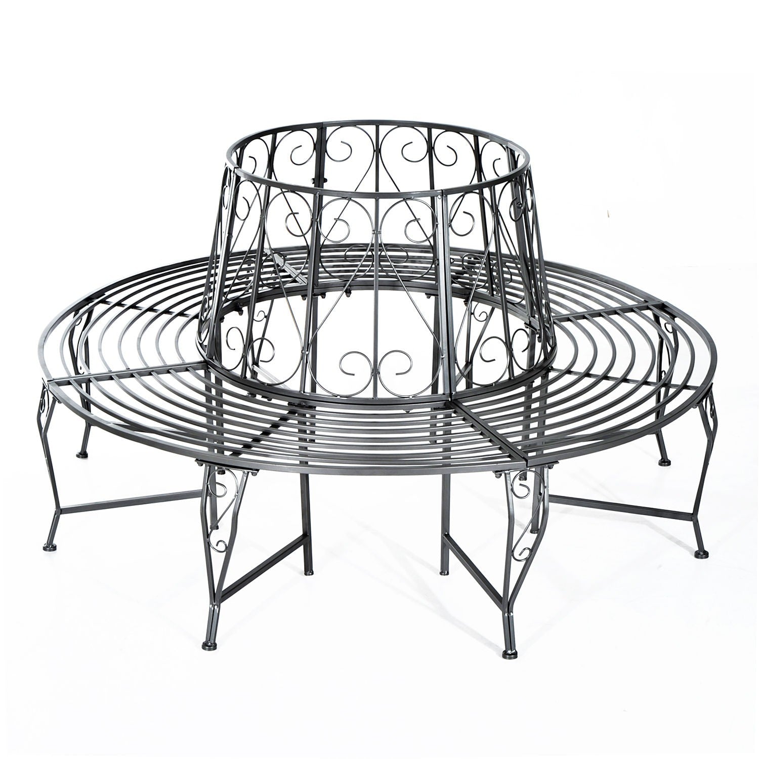 Metalen tuinbank 360°, rond 160 cm