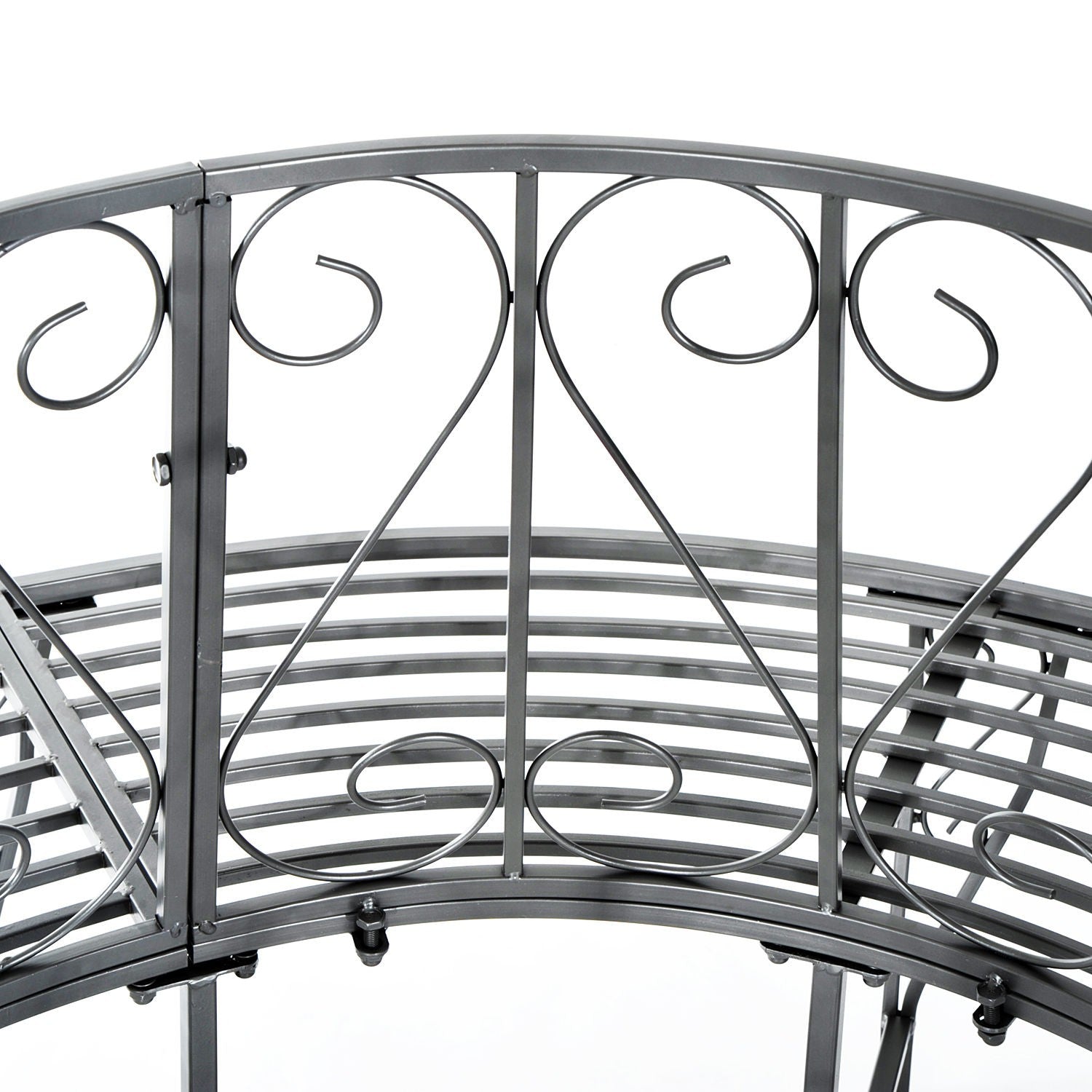 Metalen tuinbank 360°, rond 160 cm