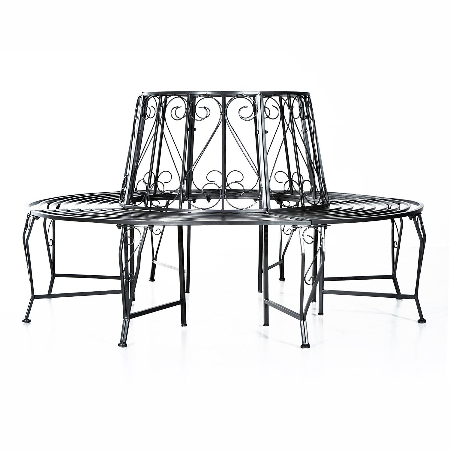Metalen tuinbank 360°, rond 160 cm