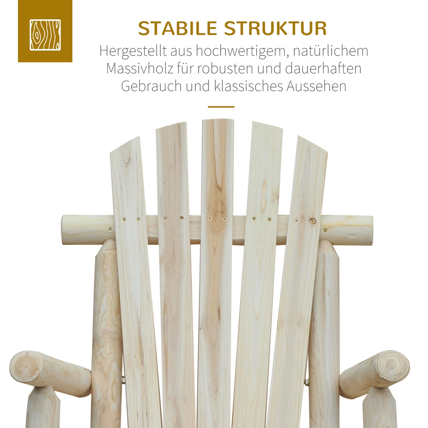 Tuinligstoel – Ontspannend natuurlijk sparrenhout