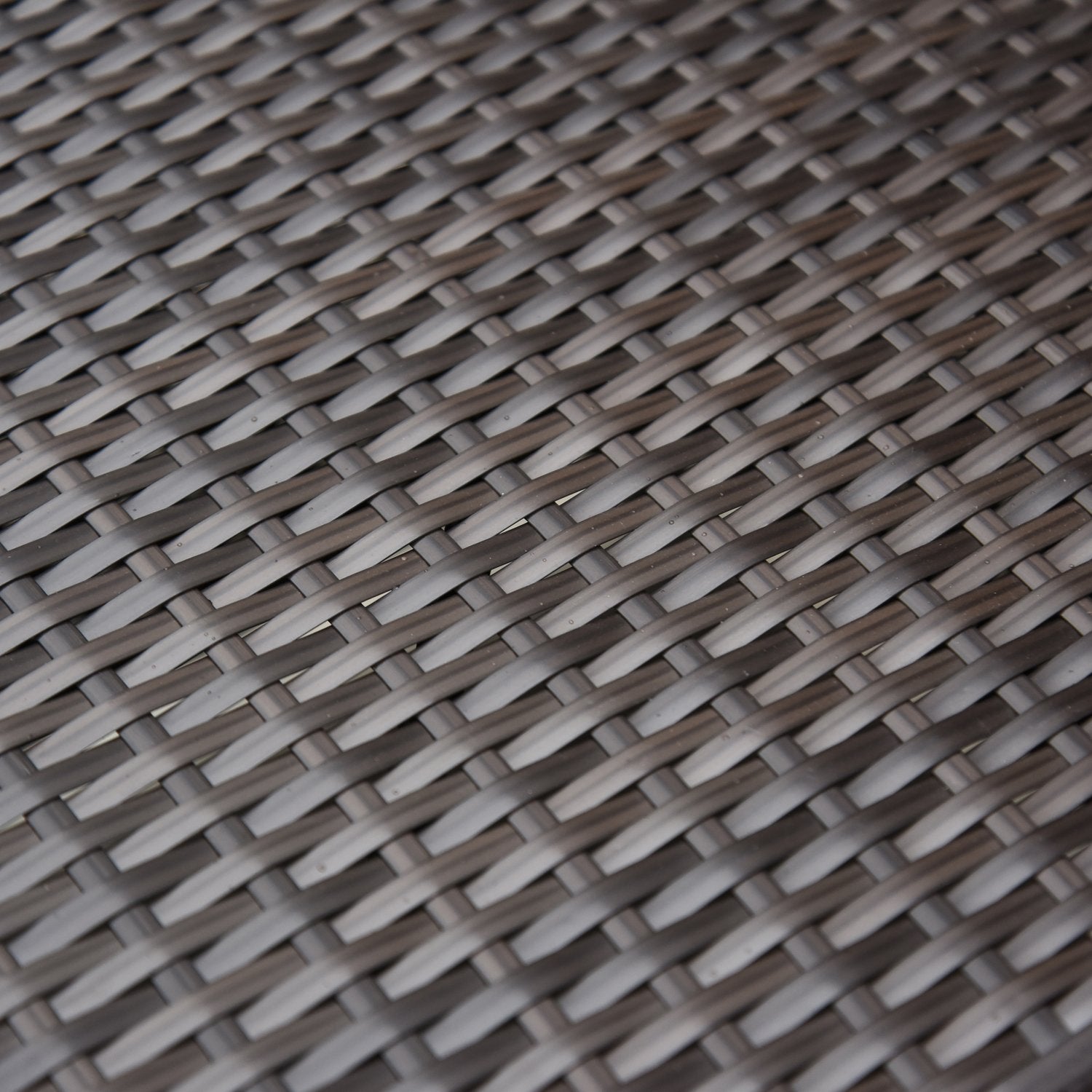Polyrattan tuinset, 21-delig, bruine kussens