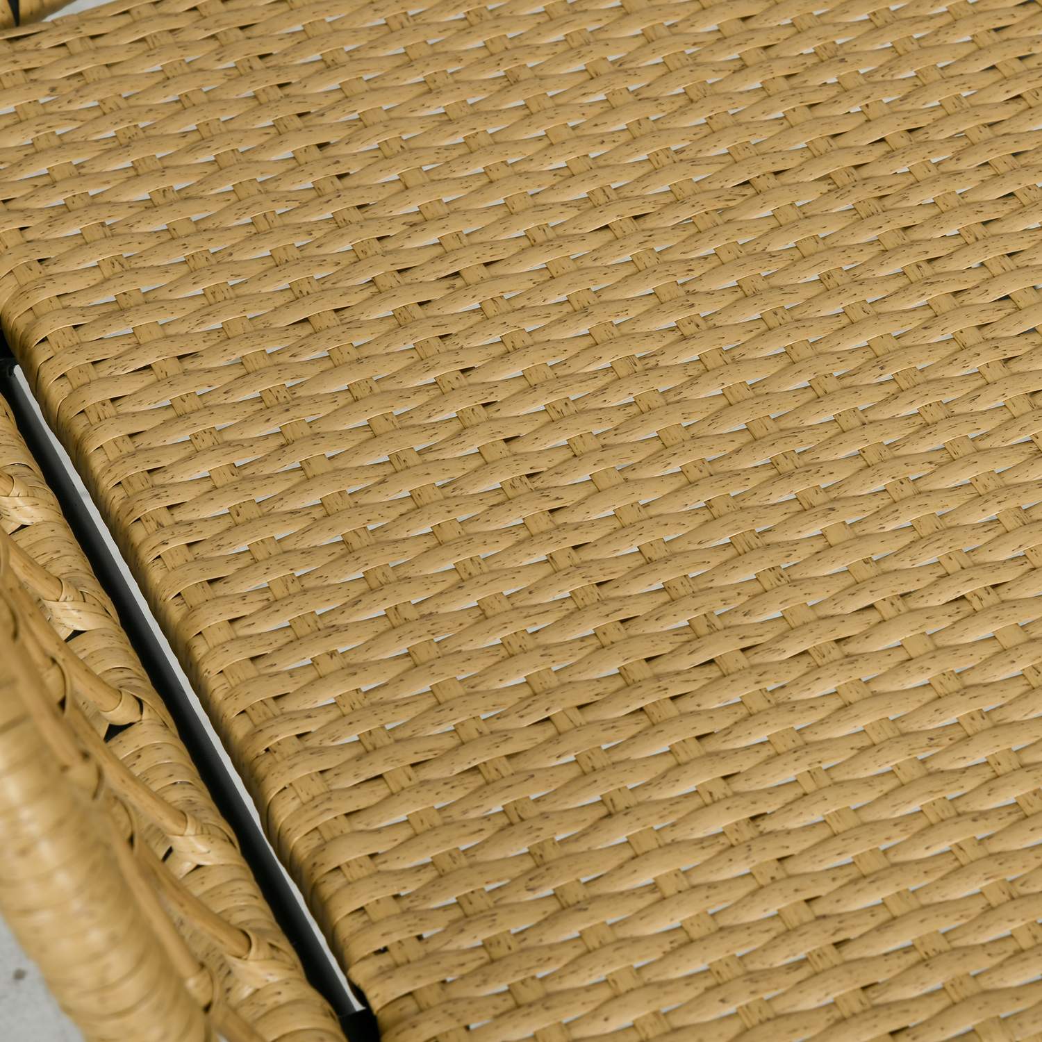 Rotan tuinmeubelen, gedempt, 5-delig beige