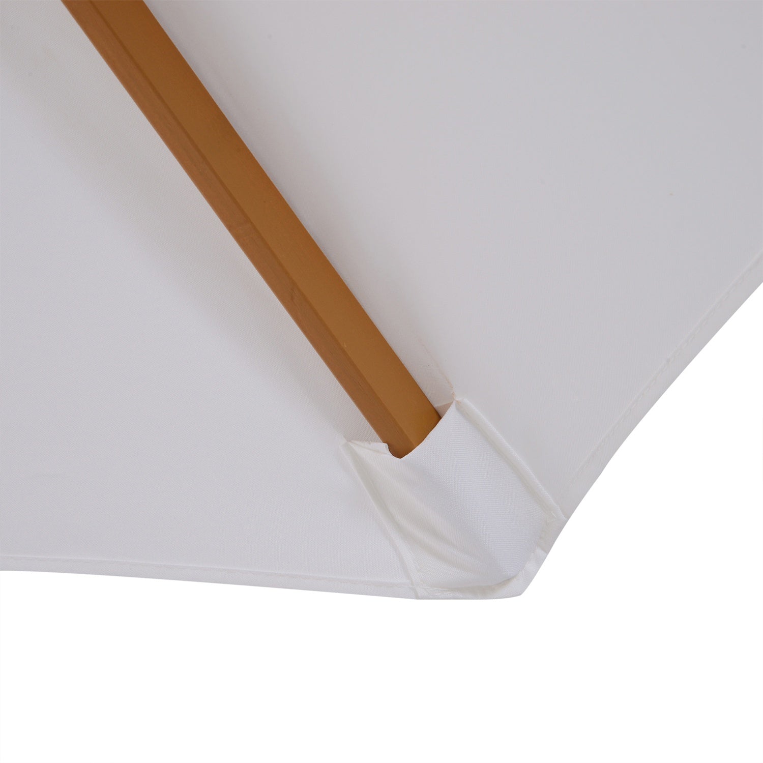Tuinparasol 300 Cm, Bamboe Frame, Crèmewit