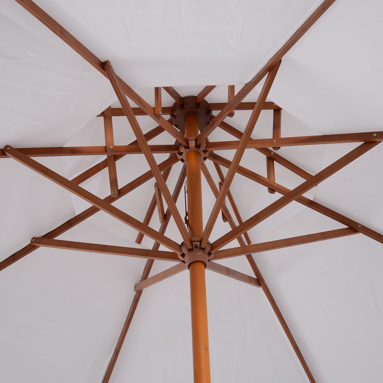 Tuinparasol, dubbel dak, crèmekleurig