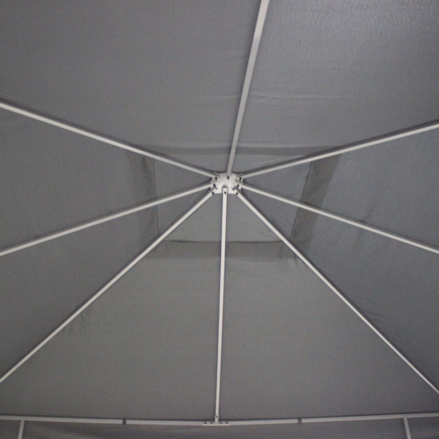 Tuinpaviljoentent 3x3M, Stalen frame, Grijs polyester