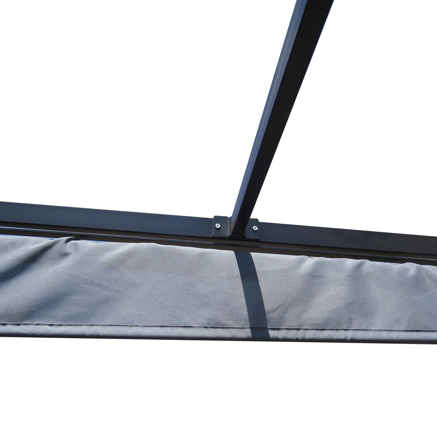 Tuinpergola tuinprieel met zonnescherm en jaloezieën
