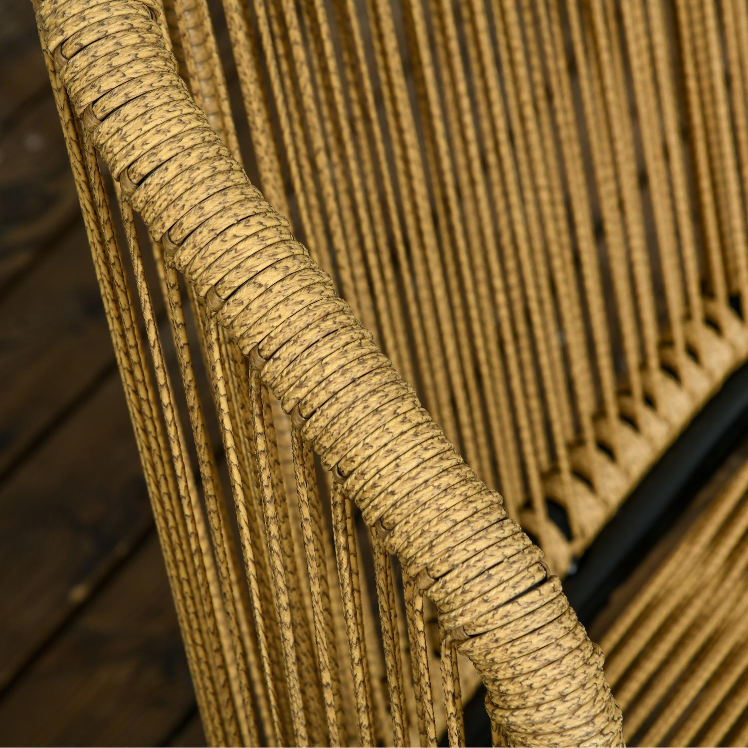 Rotan tuinset: 2 stoelen en tafel, inclusief kussens
