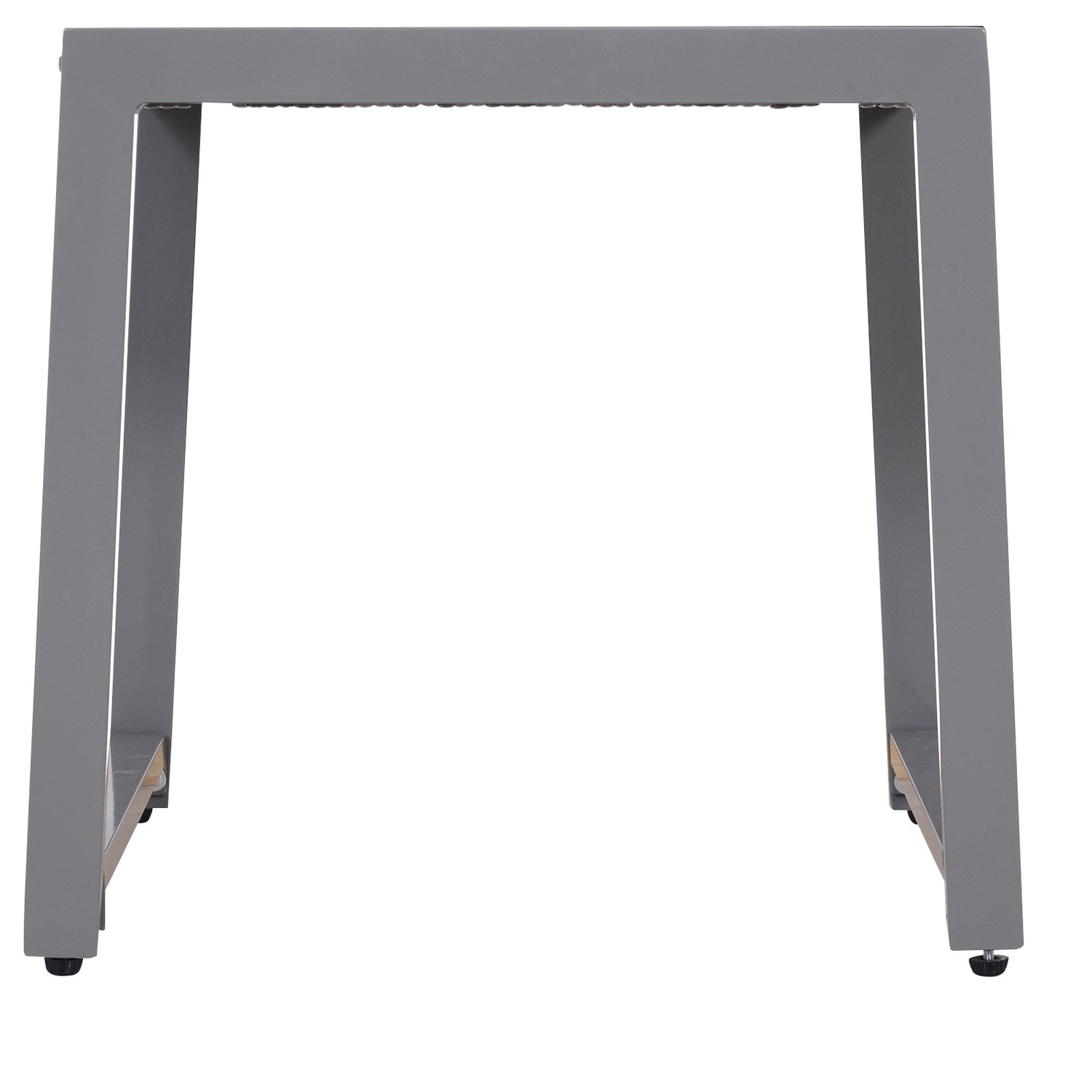 Trädgårdssidobord, härdat glas, polyrotting & aluminium