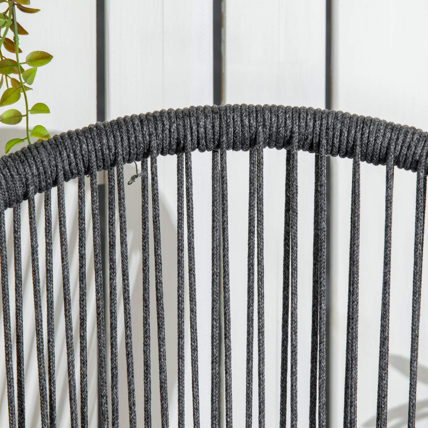 Rotan tuinzitset voor 2 met kussens, donkergrijs