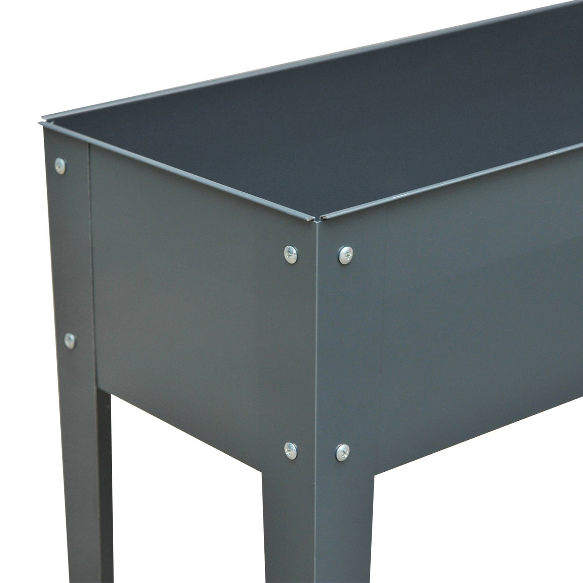 Metalen moestuinbak – 100x30x80 cm, met drainage