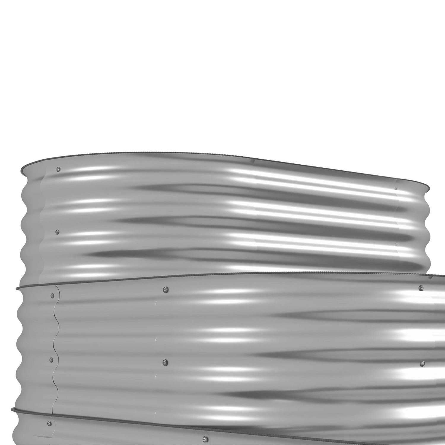 Metalen tuinbed, 3-laags plantenbak, veiligheidsranden