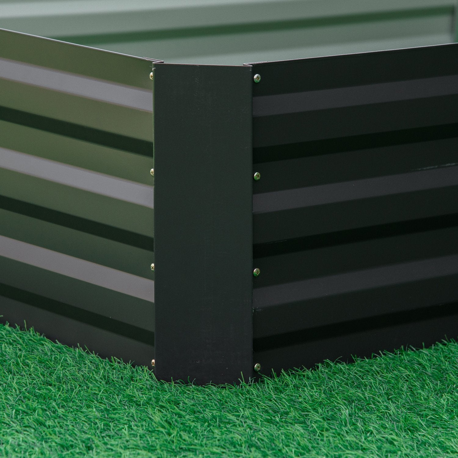 Tuinbed van staal – 241x90,5x30 cm, Grijs