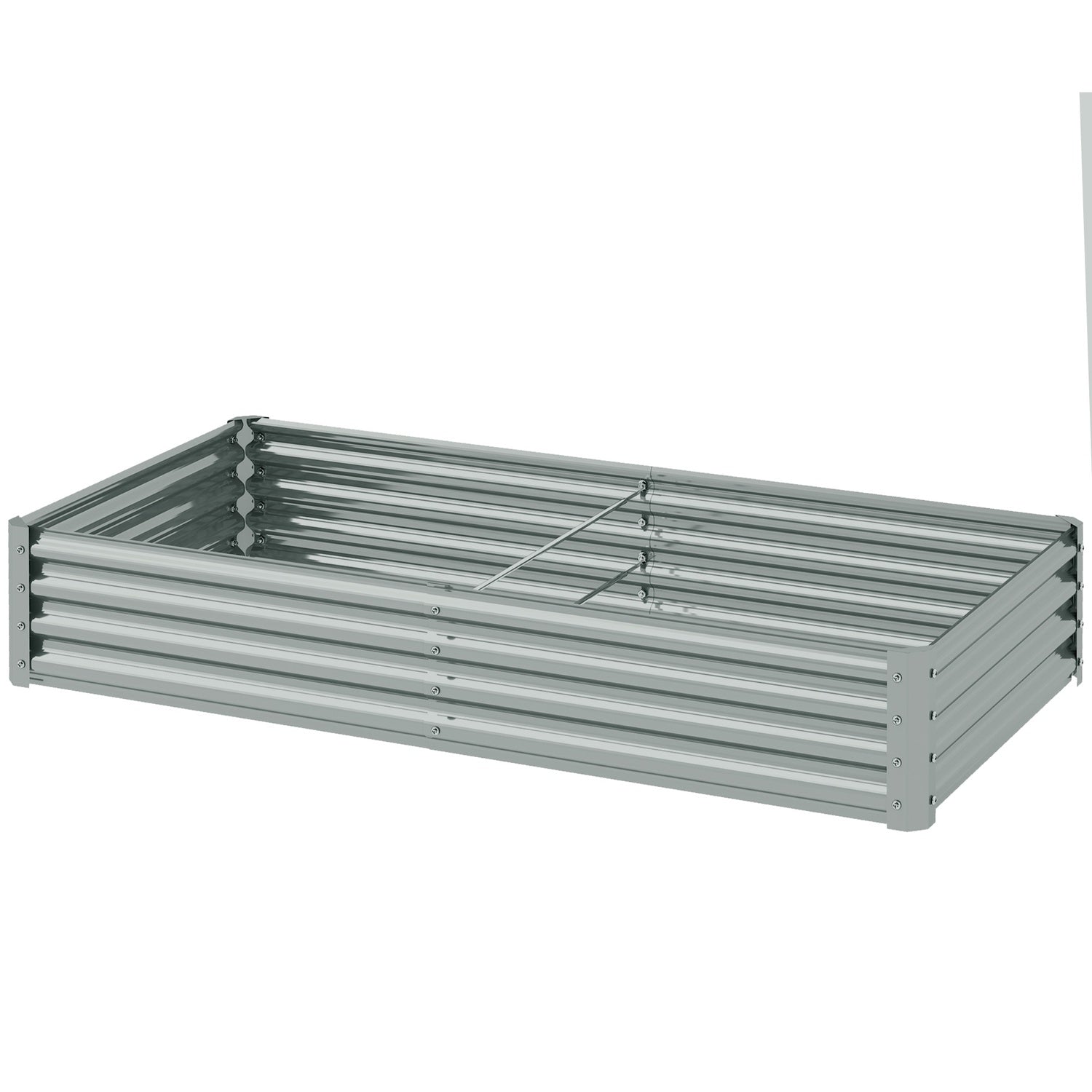 Stalen tuinbed – roestvrij, weerbestendig, 180x90x30 cm