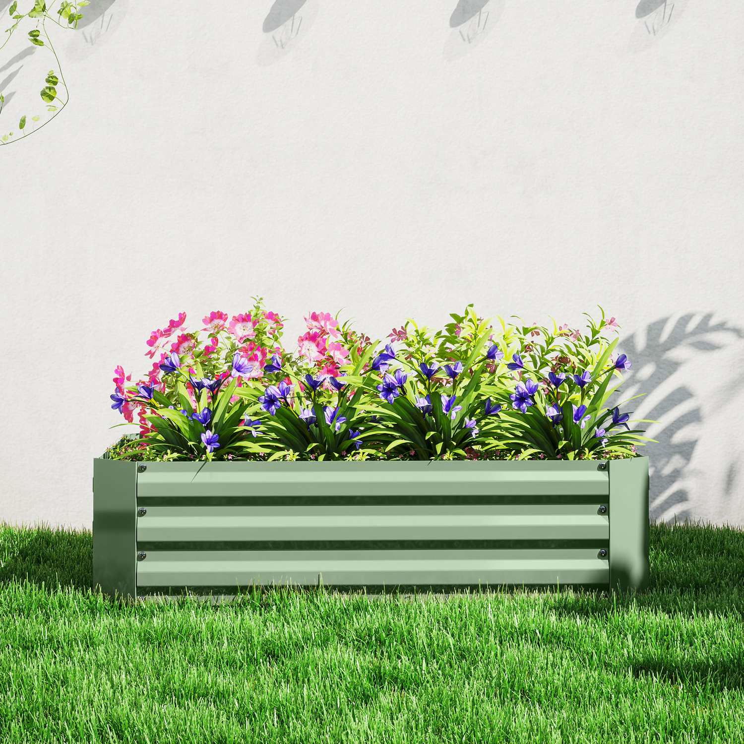 Stalen tuinbed, stapelbaar, 120x90x30 cm