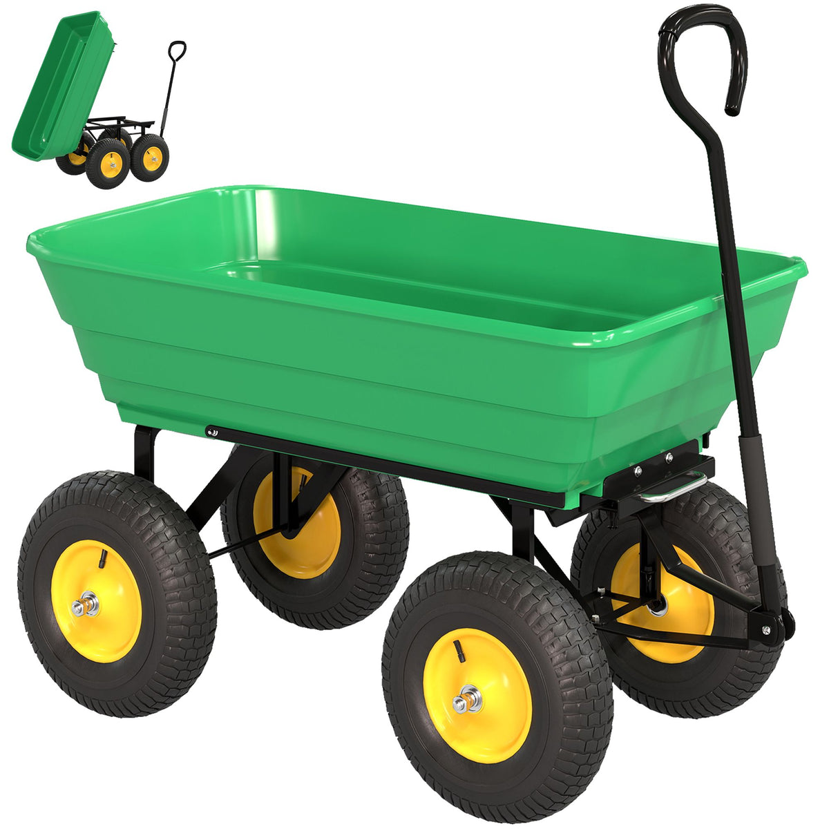 Tuinwagen met kiepfunctie, 75 l, draagvermogen van 200 kg