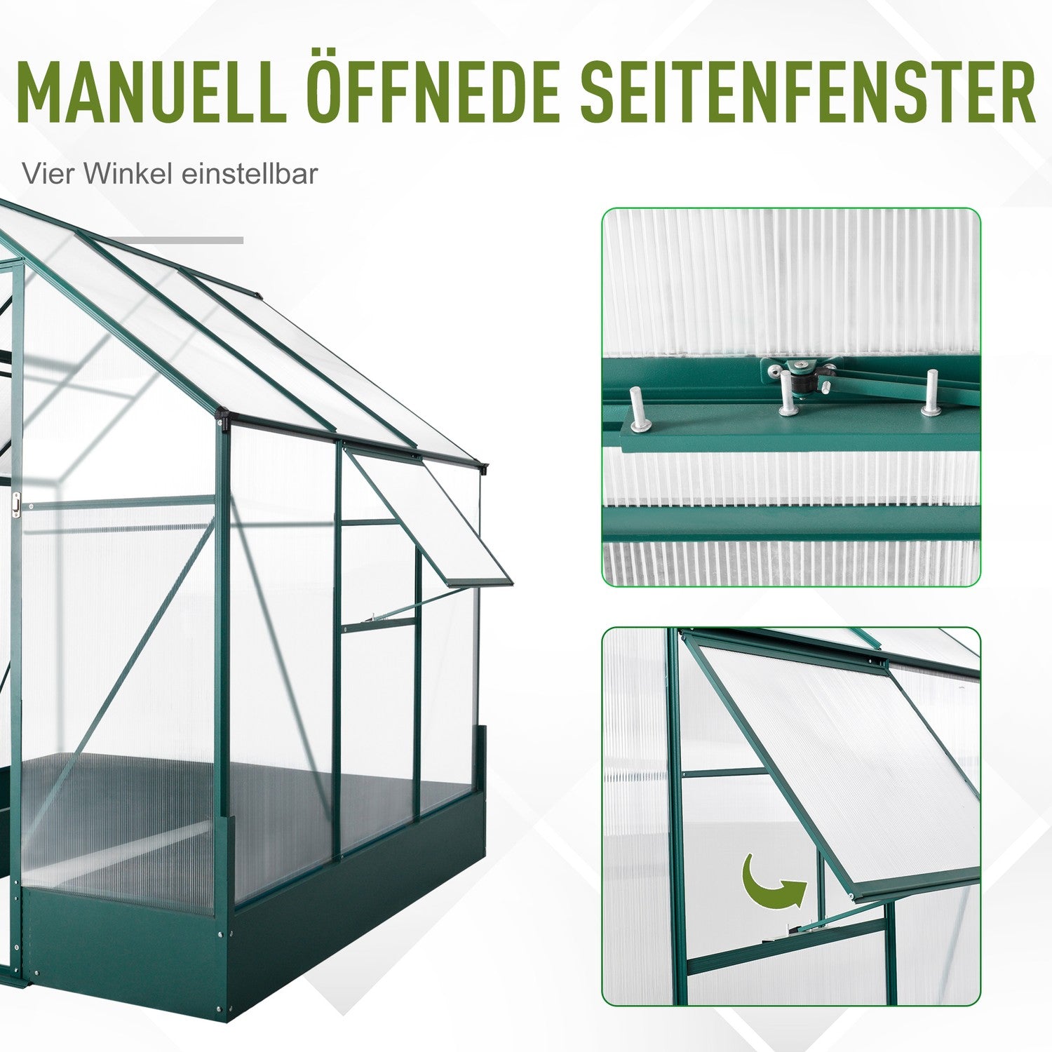 Aluminium tuinkas – veelzijdige koude bak, plantenkas, tomatenkas