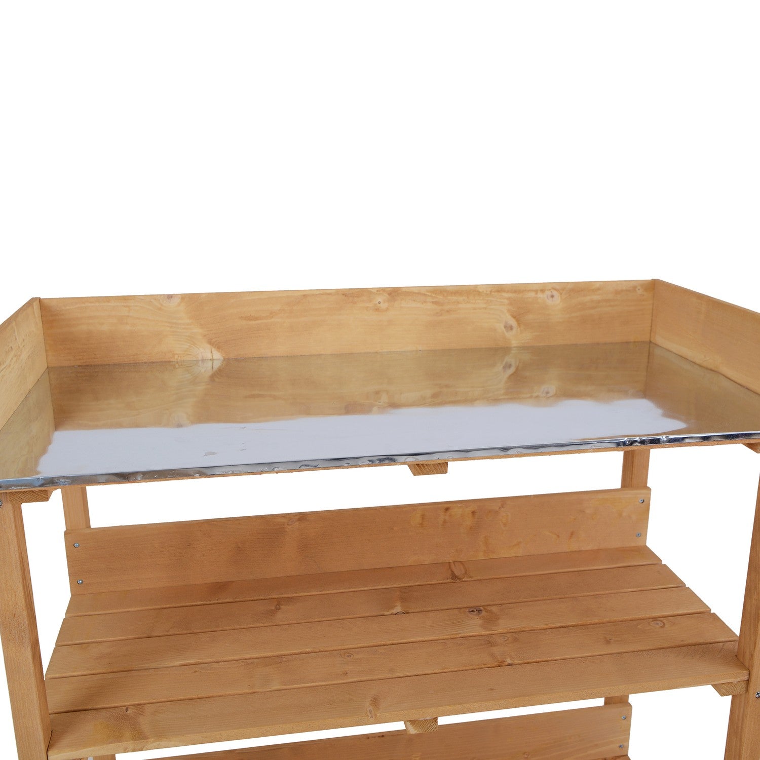 Plantentafel van hout en metaal - duurzaam tuinwerkstation