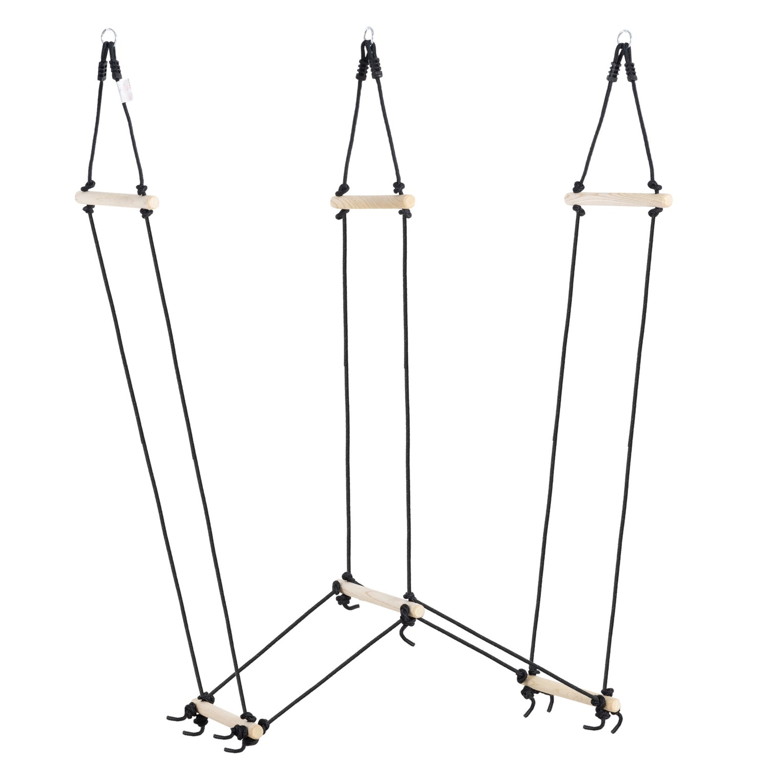 Houten klimtouwladder voor kinderen, 1,65 m, draagvermogen 100 kg