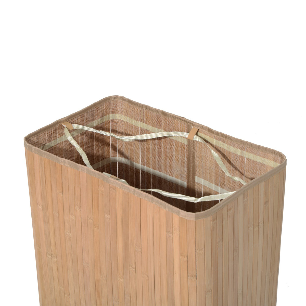 Wasmand met deksel, bamboeframewerk, inhoud 100L