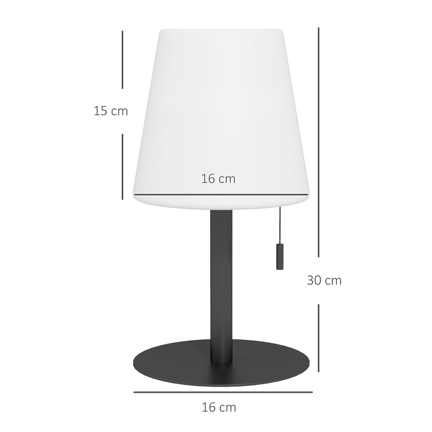 USB oplaadbare LED-tafellamp, dimbaar, binnen/buiten