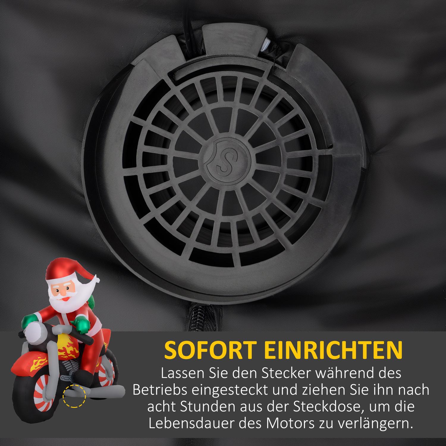 Opblaasbare kerstman 1,7 m met LED-verlichting, weerbestendig