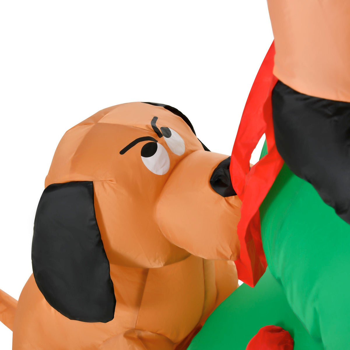 Opblaasbare kerstboom van 180 cm met Kerstman en hond, LED-verlichting