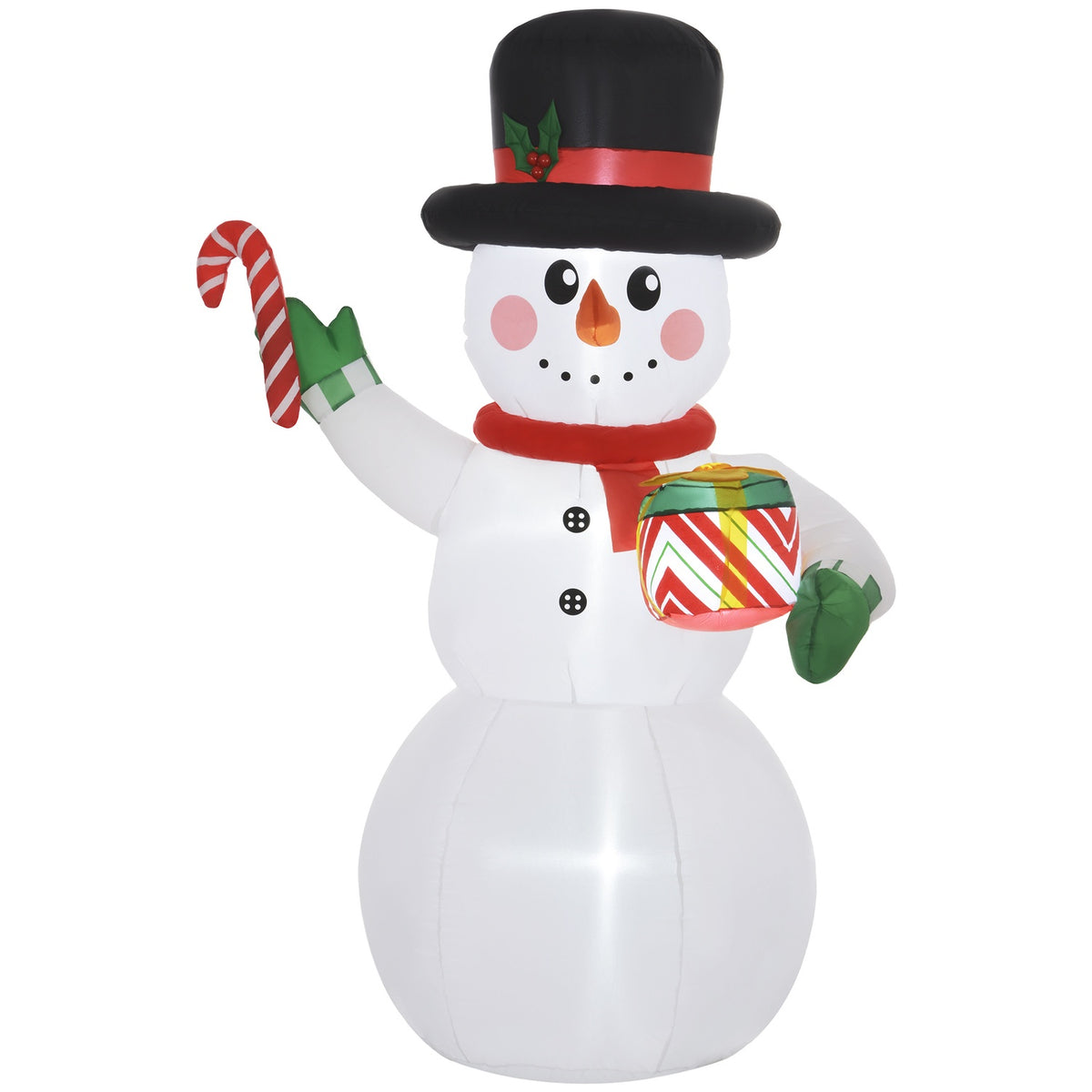 Opblaasbare sneeuwpop van 1,8 m met LED-verlichting voor binnen/buiten