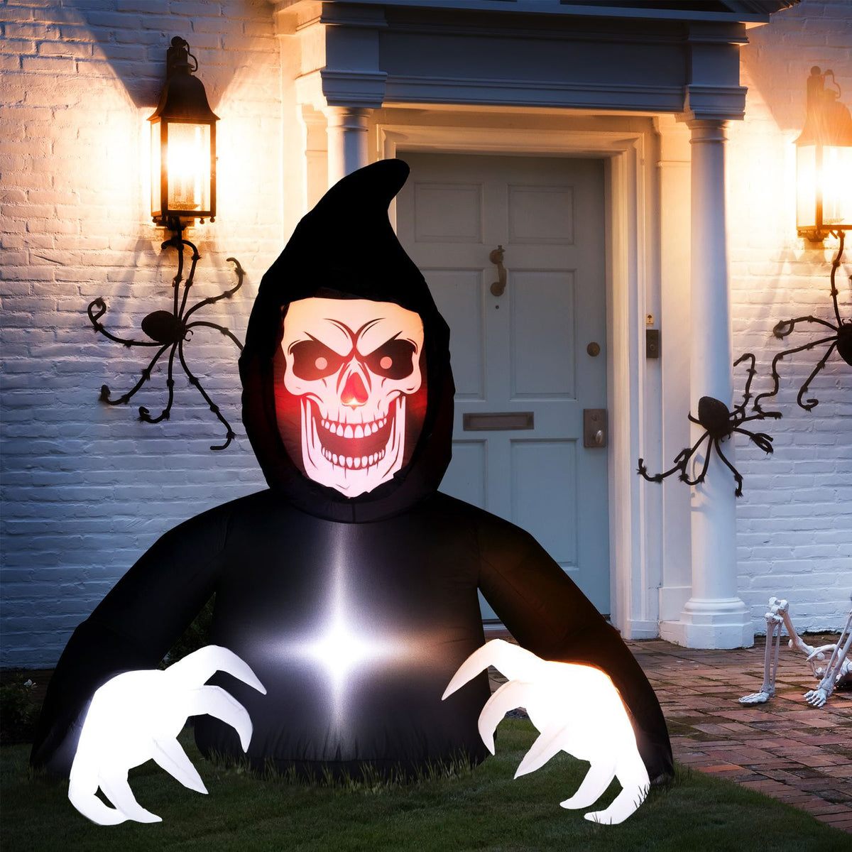 Opblaasbare Halloween-stroper met ledverlichting en ventilator