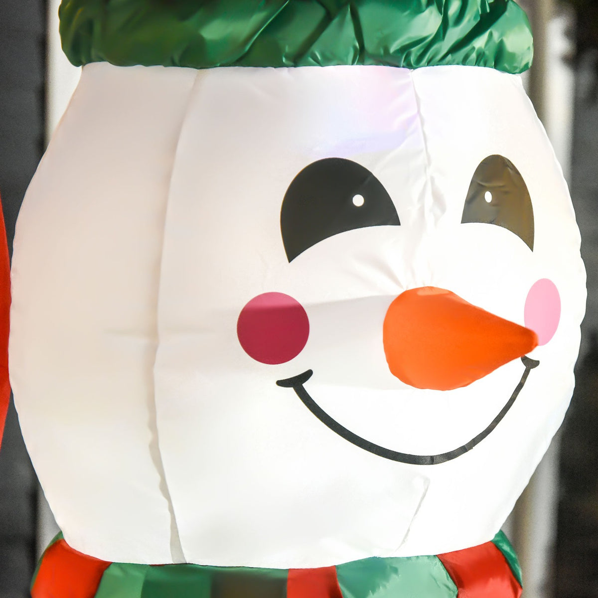Opblaasbare kerstsneeuwpop met 3 pinguïns, LED-licht