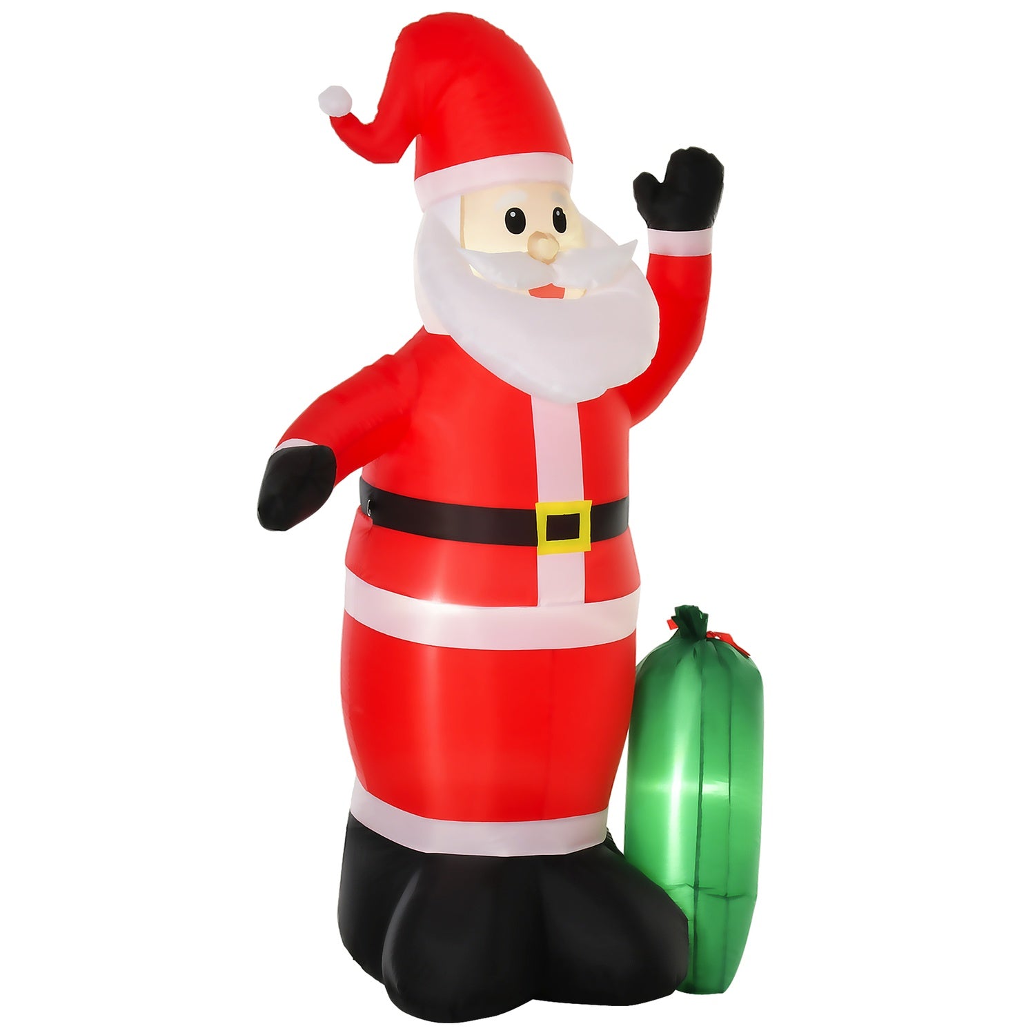 Opblaasbare Kerstmanversiering met LED-verlichting, 148x85x240 cm