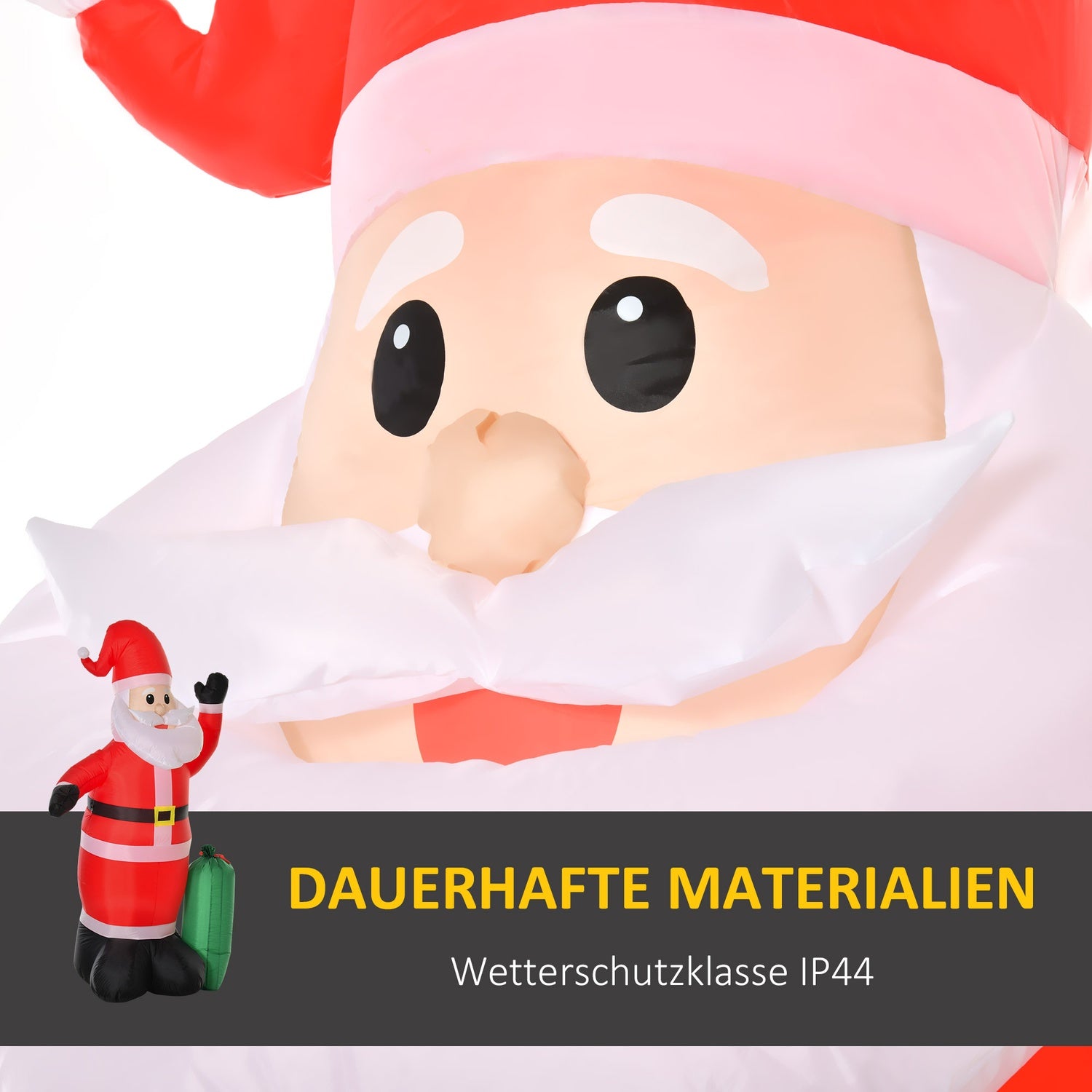 Opblaasbare Kerstmanversiering met LED-verlichting, 148x85x240 cm