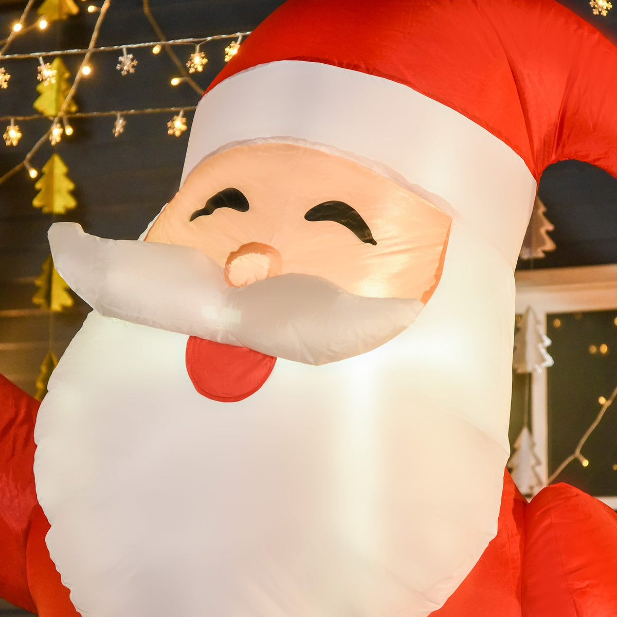 Opblaasbare kerstman met ledverlichting, 243 cm