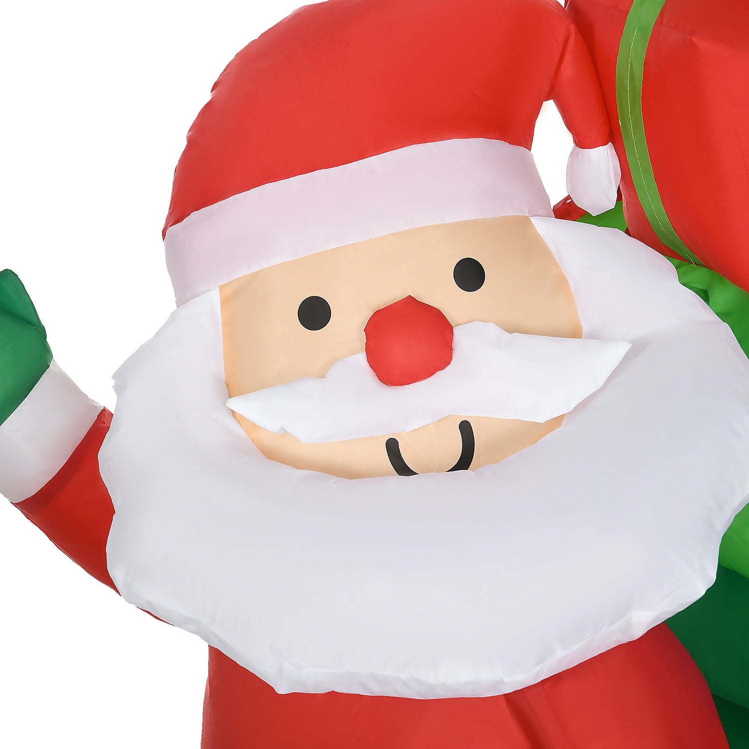 Opblaasbare Kerstman met rendieren, 210cm LED, waterdichte decoratie