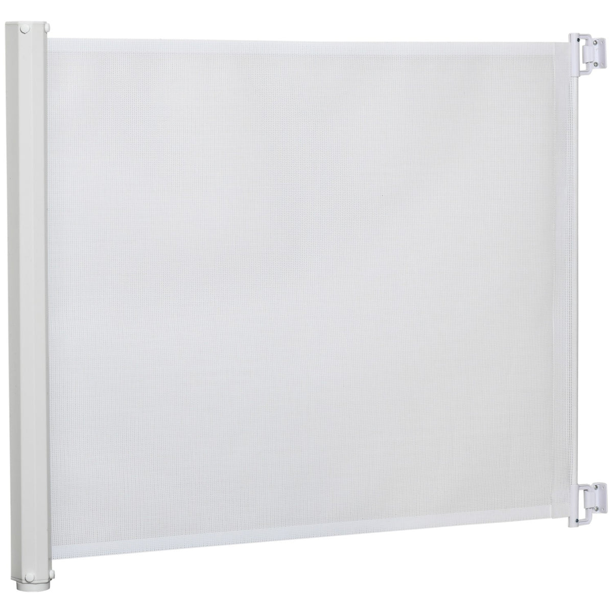 Uitschuifbare Veiligheidstraphek – Wit PVC, 115x82,5 cm