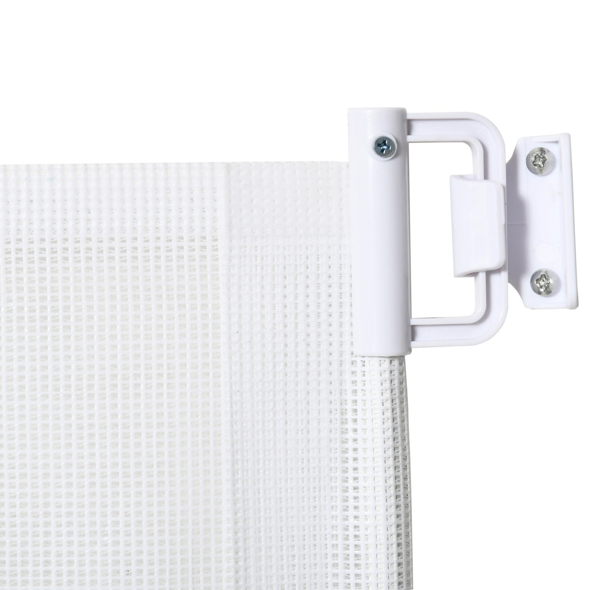Uitschuifbare Veiligheidstraphek – Wit PVC, 115x82,5 cm