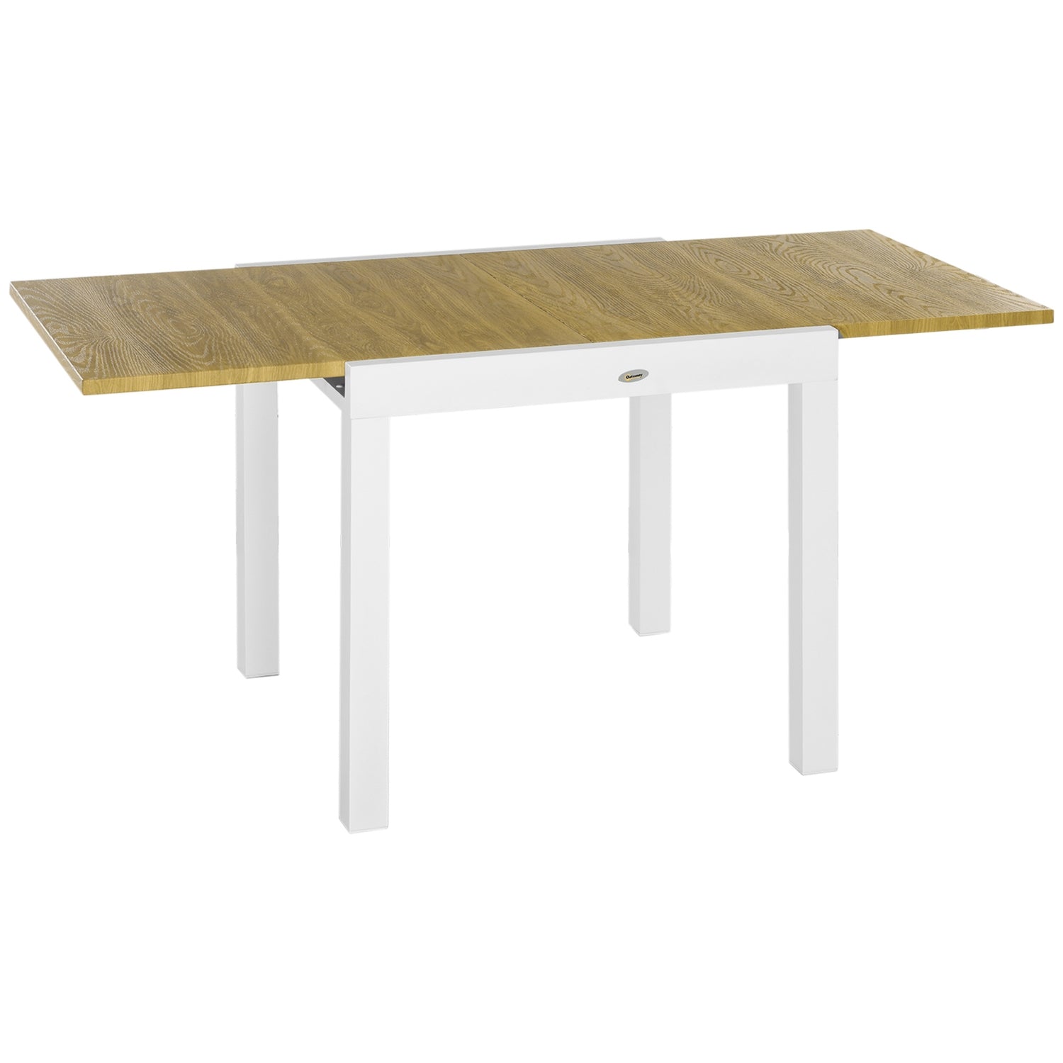 Uitschuifbare tuintafel, houtlook, geschikt voor 6 personen, wit