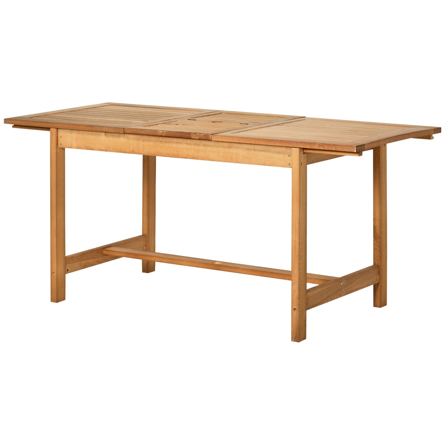 Uitschuifbare weerbestendige tuintafel van sparrenhout, bruin