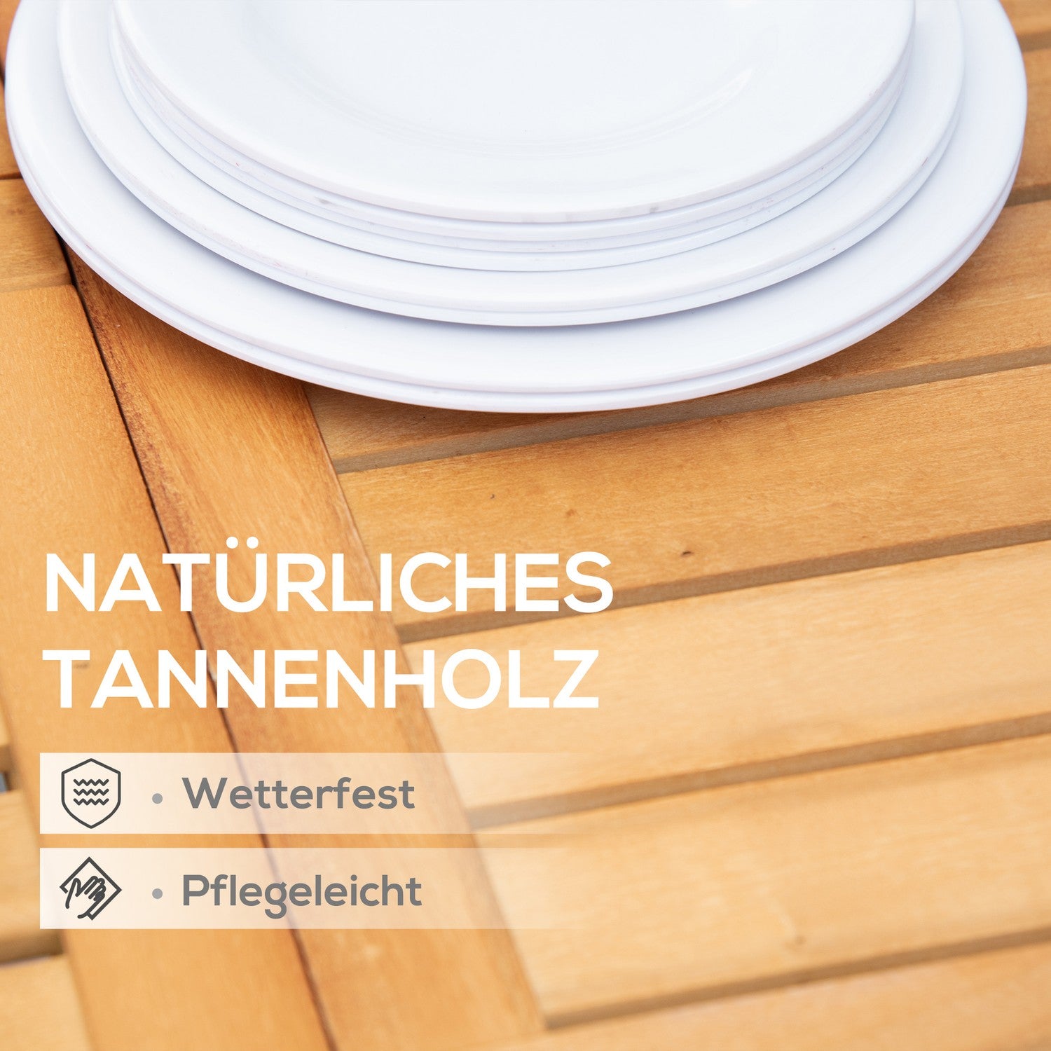 Uitschuifbare weerbestendige tuintafel van sparrenhout, bruin